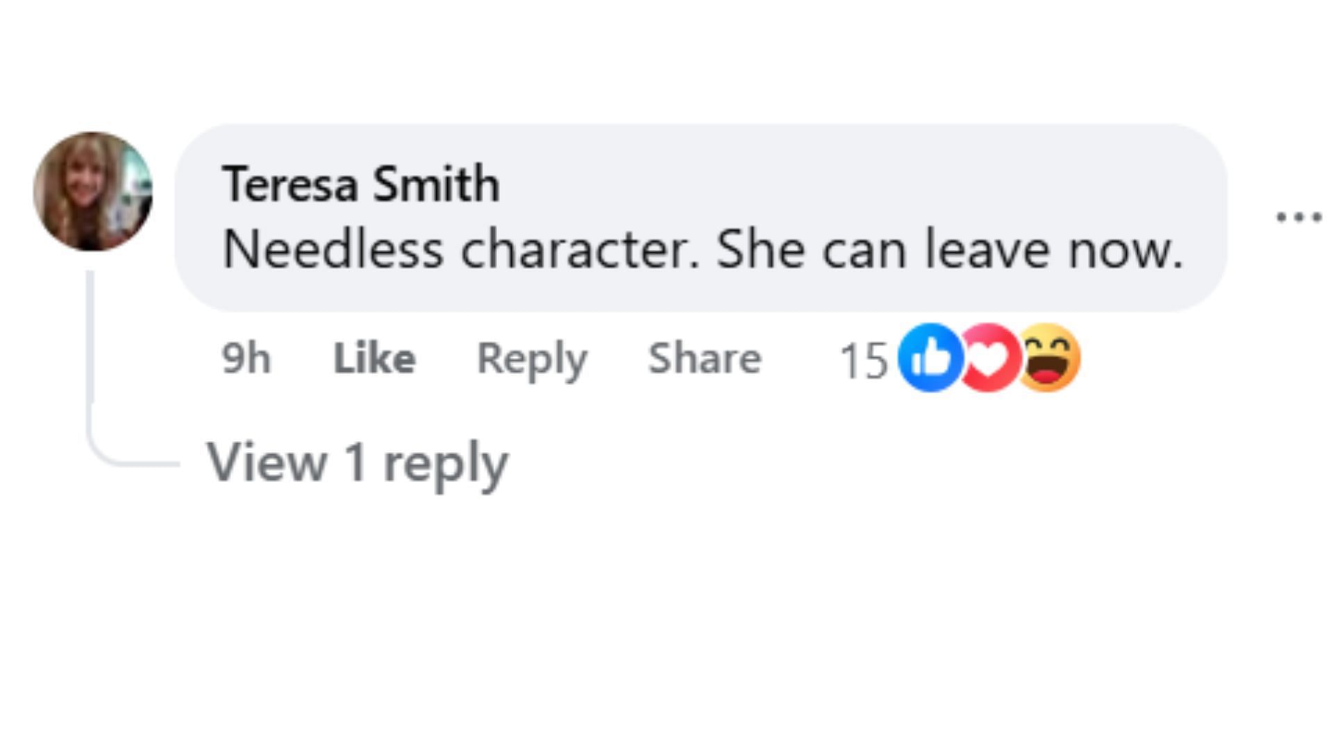 Comments by the fan on the post (Image via Facebook/Yokika Hornsby)